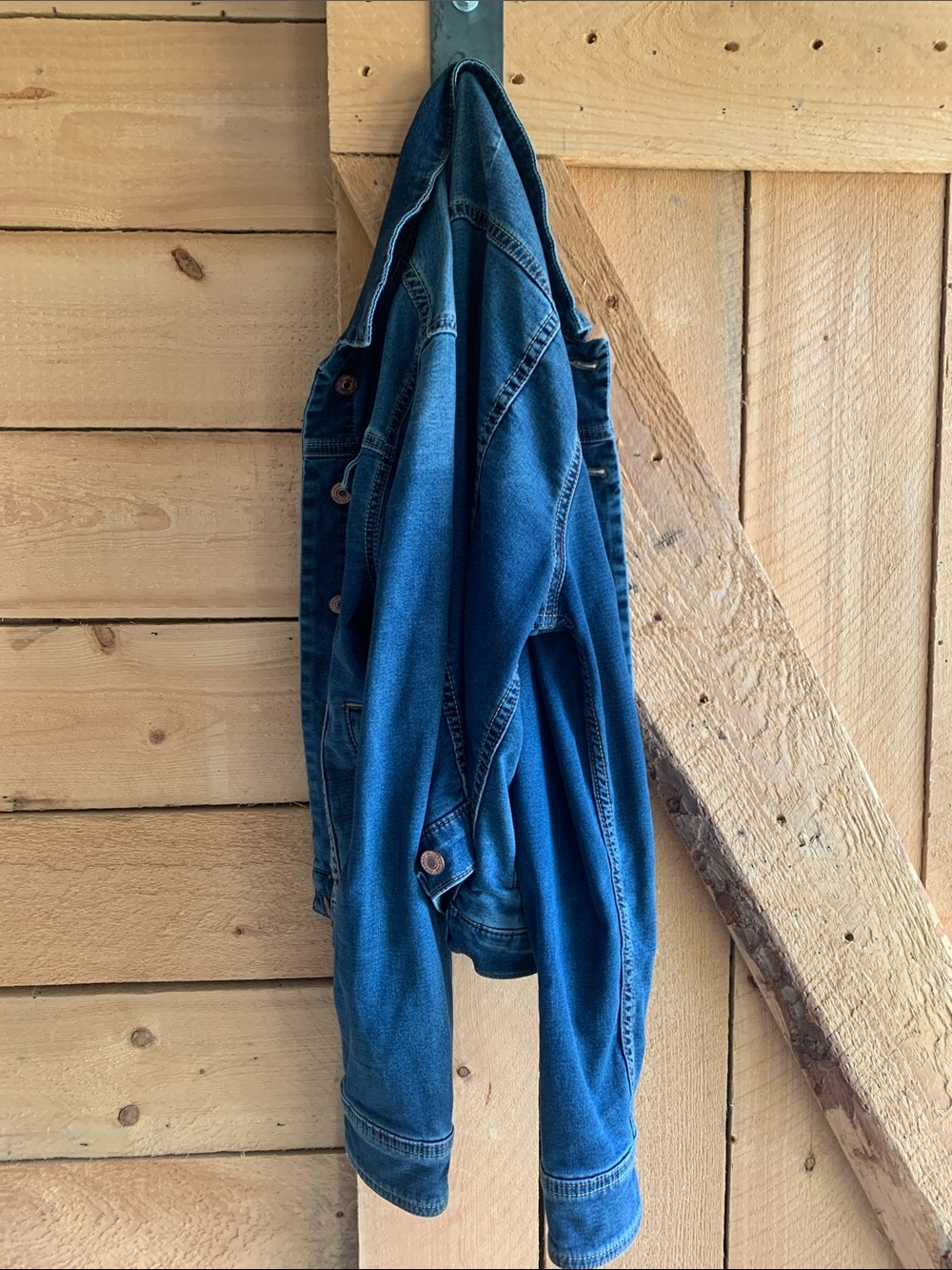 Silver Jeans Men’s Blue Denim Bomber Jacket